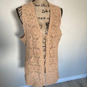 Lace Vest in the Style of April Cornell NO TAGS sz L